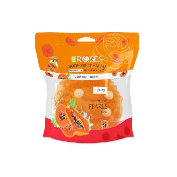 Nature of Agiva Body Fruit Salad 2в1 Ароматна панделка със сапунени перли с аромат на папая