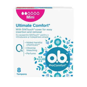 O.B. ProComfort Mini Дамски тампони х8 броя