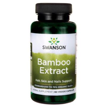 Екстракт от бамбук за коса, кожа и нокти 300 мг х60 веге капсули Swanson