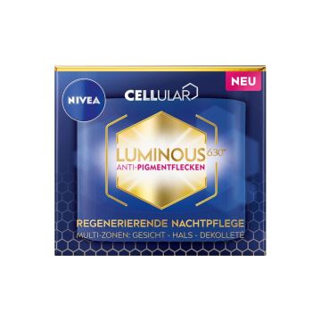 Nivea Cellular Luminous 630 Antispot Възстановяващ нощен крем за лице  срещу пигментни петна x50 мл
