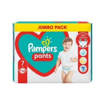 Pampers Pants 7 XL Пелени-гащи за бебета и деца над 17 килограма x38 броя
