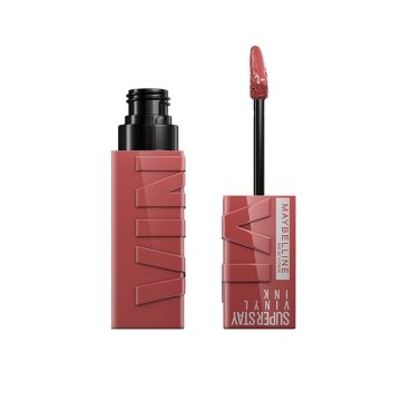 Maybelline SuperStay Vinyl Ink Дълготрайно течно червило за устни с винилов блясък х4.2, цвят 115 Peppy