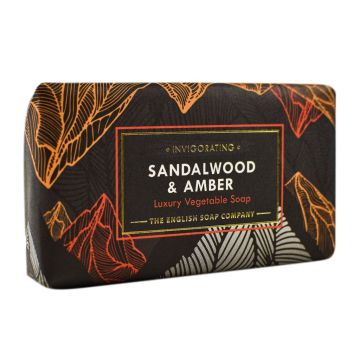 English Soap Луксозен сапун за тяло със аромат на сандалово дърво и амбър x190 грама