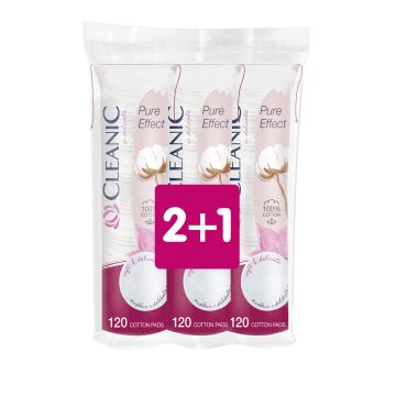 Cleanic Pure Промо пакет Почистващи тампони за грим 3х120 броя