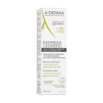 A-Derma Exomega Allergo Емолиентен балсам за лице - стерилна козметика x40 мл