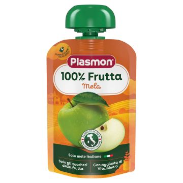 Plasmon Закуска ябълки за деца от 6-ия месец x100 грама - 2190