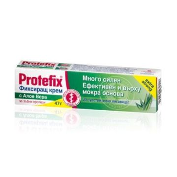 Protefix Фиксиращ крем за зъбни протези с алое вера за чувствителна лигавица х47 грама