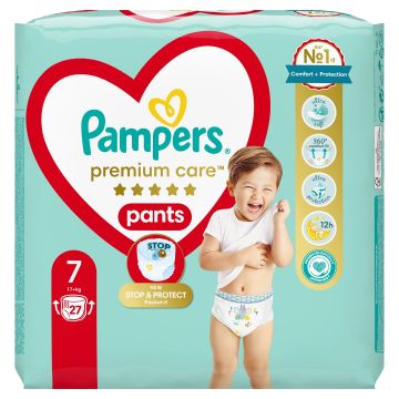 Pampers Pants 7 Пелени-гащи за бебета и деца над 17+ кг x27 броя