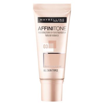 Maybelline Affinitone Фон дьо тен за всеки тип кожа, 03 Light Sand Beige
