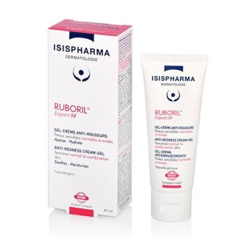 Isis Pharma Ruboril Expert M Гел-крем за нормална и смесена кожа, с тенденция към зачервяване x40 мл