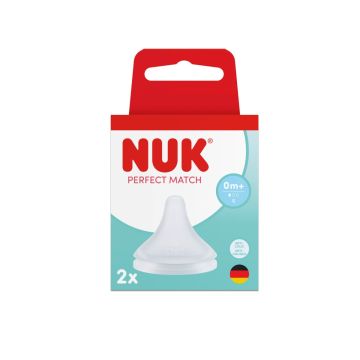 Nuk Perfect Match Силиконови биберони за новородени х2 броя, размер S