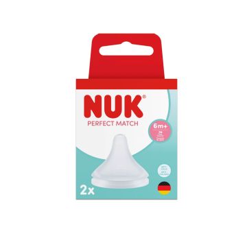 Nuk Perfect Match Силиконови биберони за деца над 6 месеца х2 броя