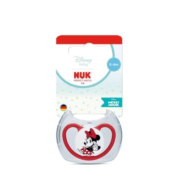 Nuk Perfect Match Air Силиконова залъгалка за деца от 0 до 6 месеца х1 брой, Мини