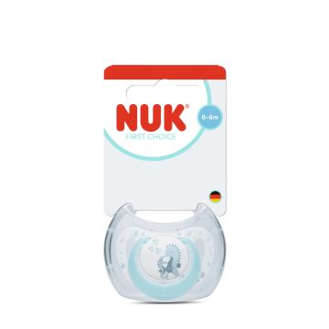 Nuk First Choice Силиконова залъгалка за деца от 0 до 6 месеца х1 брой, водно конче