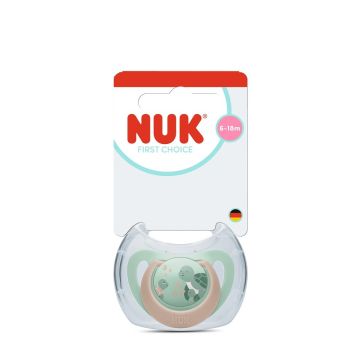 Nuk First Choice Силиконова залъгалка за деца от 6 до 18 месеца х1 брой, костенурка