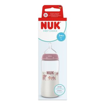 Nuk First Choice Шише за хранене за деца над 3 месеца х300 мл, Коала