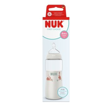 Nuk First Choice Шише за хранене за деца над 6 месеца х300 мл, Кенгуру