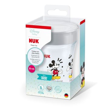 Nuk Magic Cup Чаша за пиене 360° за деца над 8 месеца x230 мл, Сива Мики