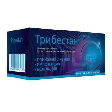 Трибестан за стимулиране на функциите на половата система 250 мг x60 таблетки Sopharma