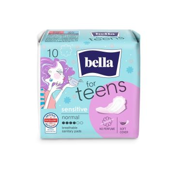Bella for Teens Ultra Sensitive Дамски превръзки с крилца х10 броя
