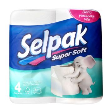 Selpak Super Soft Тоалетна хартия x4 броя
