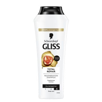 Gliss Total Repair Възстановяващ шампоан за суха и изтощена коса x250 мл