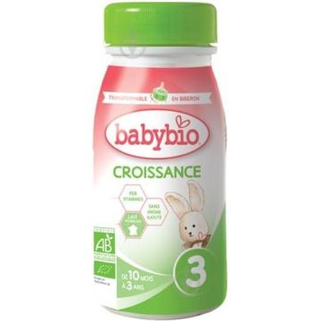 Babybio Croissance Био преходно течно мляко за деца от 10 до 36 месеца x250 мл