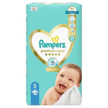 Pampers Premium Care 5 Junior Пелени за деца от 11 до 16 килограма x 58 броя