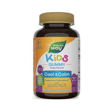 Kids Cool & Calm маточина, пасифлора, магнезий, Л-теанин х40 желирани таблетки Nature’s Way