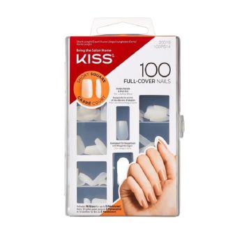 Kiss Изкуствени нокти в къса квадратна форма х100 броя