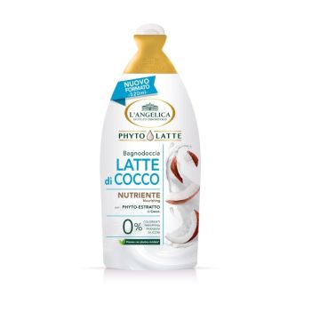 L' Angelica Phyto Latte Подхранващ душ гел и пяна за вана с кокосово мляко x520 мл