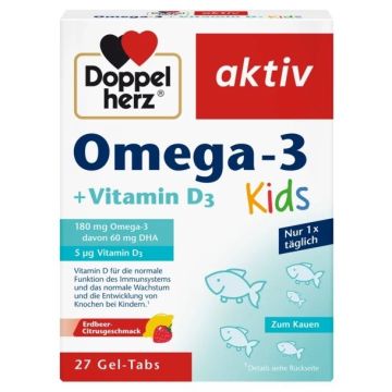 Омега-3 + Витамин D3 за деца х27 желирани таблетки Doppelherz