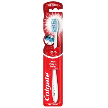 Colgate 360 Optic White Четка за зъби, Medium x1 брой