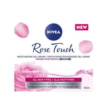 Nivea Rose Touch Хидратиращ крем-гел за лице с био розова вода x50 мл
