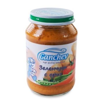 Ganchev Пюре зеленчуци с ориз за деца над 4 месечна възраст x190 грама