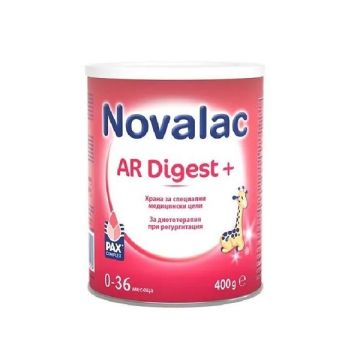 Novolac AR Digest+ Мляко за кърмачета при регургитация от 0 до 36 месеца х400 грама