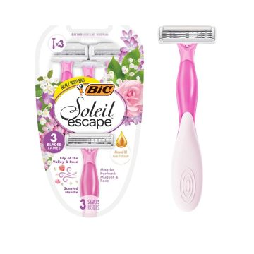 Bic Soleil Escape 5 Summer Blossom Самобръсначка за жени за многократна употреба х3 броя