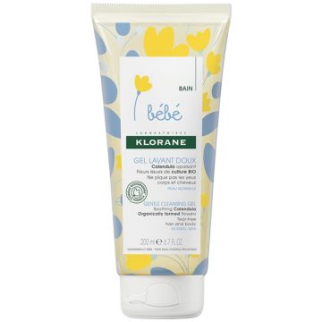 Klorane Bebe Бебешки нежен душ-гел за тяло и коса с екстракт от невен x200 мл