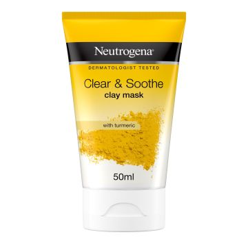 Neutrogena Clear & Soothe Почистваща и успокояваща маска за лице с куркума и глина x50 мл
