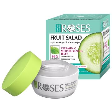 Nature of Agiva Fruit Salad Хидратиращ гел крем за лице  с екстракт от краставица, алое вера и розова вода x50 мл