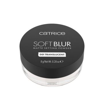 Catrice Soft Blur Фиксираща пудра за лице с матов завършек х8 грама, 001 Translucent