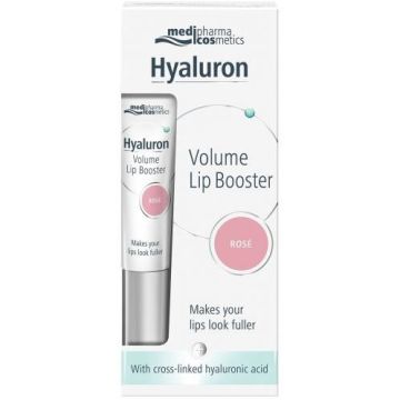 Medipharma Cosmetics Hyaluron Обемен филър за устни с омрежен хиалурон x7 мл, цвят Rose