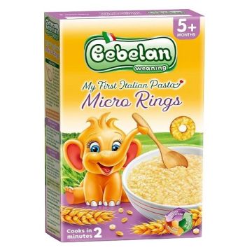Bebelan Паста My First Italian Pasta Micro Rings за деца над 5 месеца х350 грама - 0277