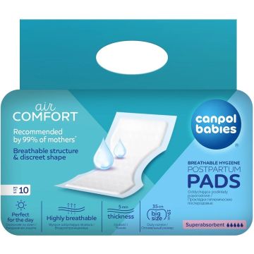 Canpol babies Дишащи следродилни хигиенни превръзки x10 броя