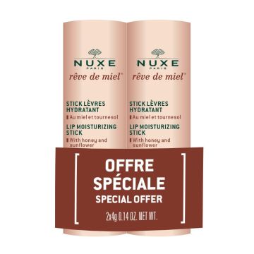 Nuxe Reve de Miel Хидратиращ стик за устни с мед x2 броя