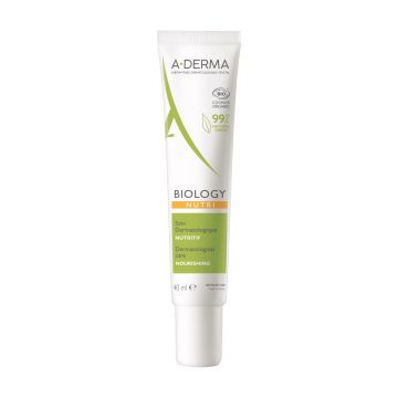 A-Derma Biology Nutri Дерматологична подхранваща грижа за много суха уязвима кожа х40 мл