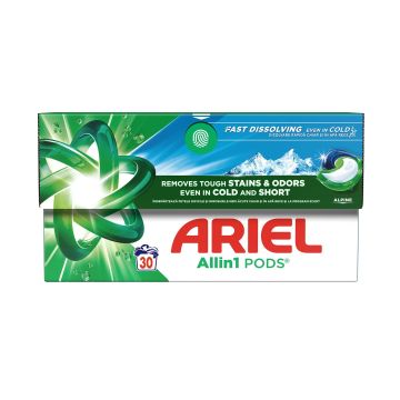 Ariel All in One Pods Alpine Капсули за пране х30 броя