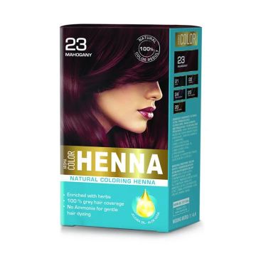 Aroma Color Henna Натурална оцветяваща къна на прах, цвят 23 Mahogany