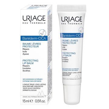 Uriage Bariederm-Cica Защитен и възстановяващ балсам за устни x15 мл