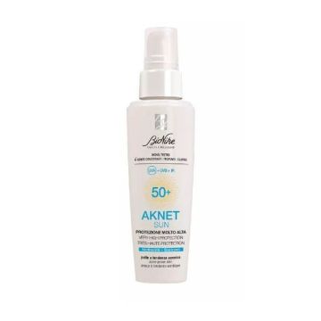 Bionike Aknet Слънцезащитен флуид с много висока защита SPF50+ за склонна към акне кожа x50 мл